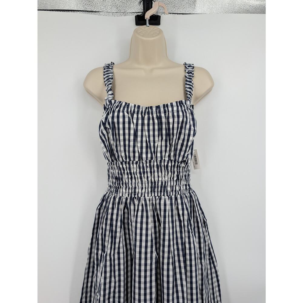 Sofia Grainge X Amazon Cotton Navy Gingham Plaid Medium Cottagecore Feminine - Picture 2 of 9